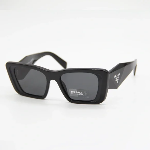 NEW PRADA CAT EYE SUNGLASSES PR08YS 1AB5S0 NEW EYEWEAR PRADA SPR 08Y BLACK - Picture 6 of 13